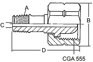 Шарнирные адаптеры CGA 555