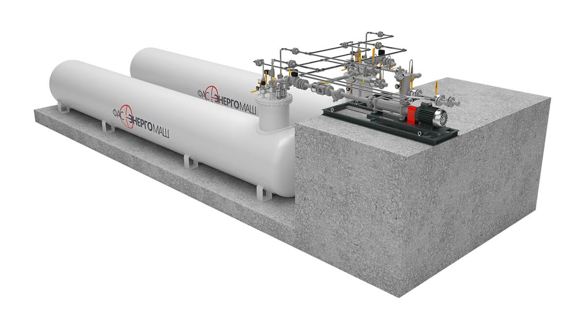 Модульные газозаправочные станции (АГЗС) с подземным размещением резервуаров