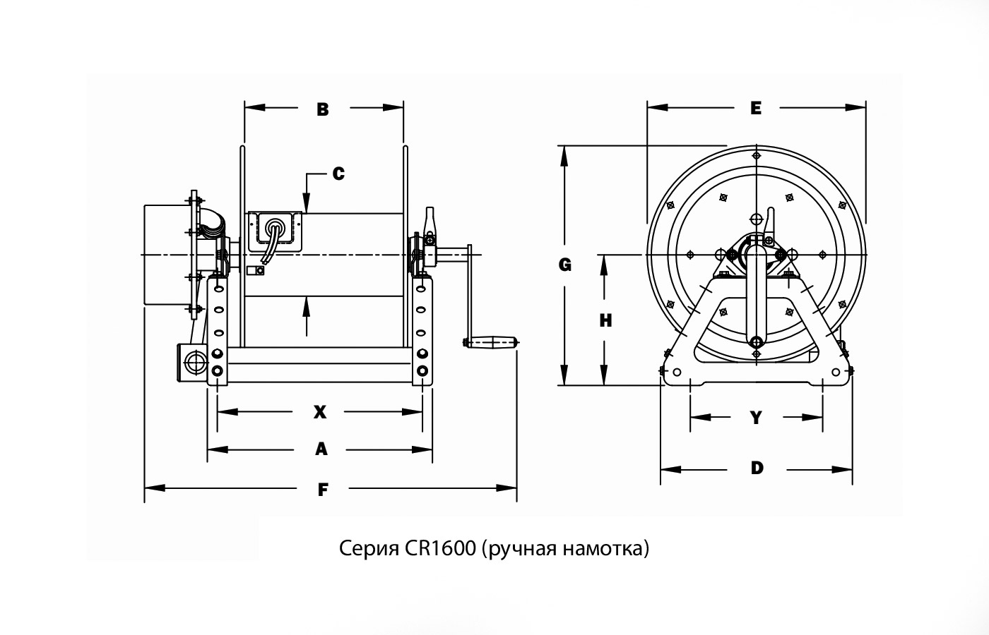 Чертеж катушки. Nightingale CR-1600.