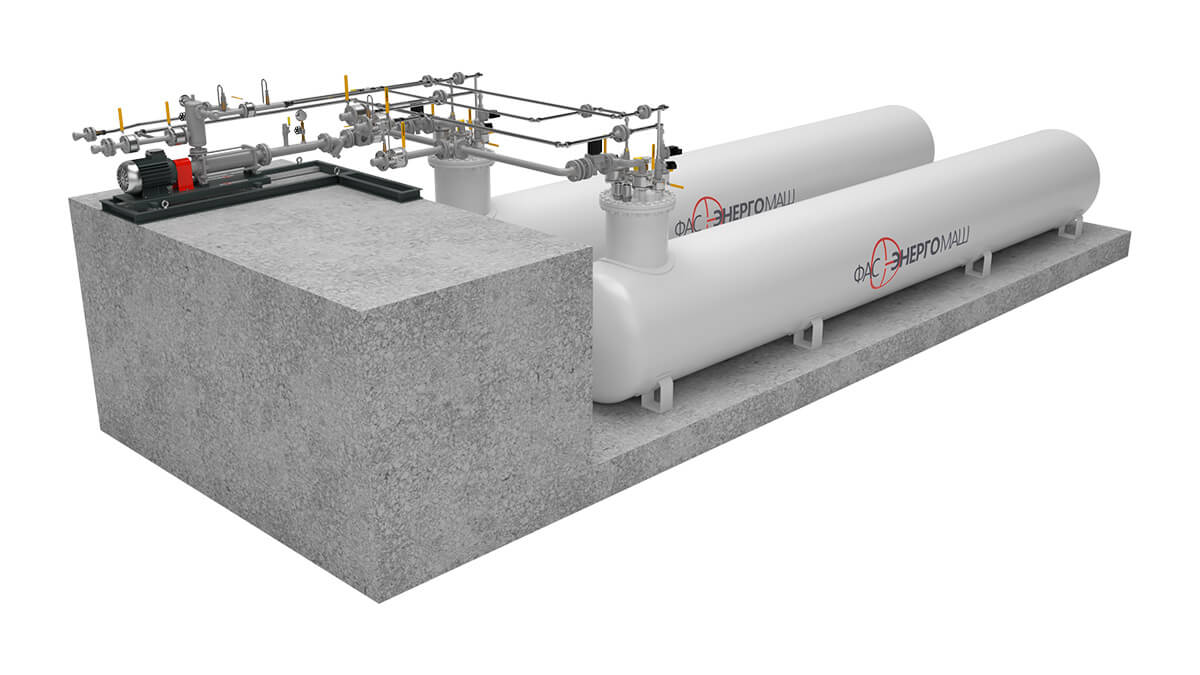 Модульные газозаправочные станции (АГЗС) с подземным размещением резервуаров