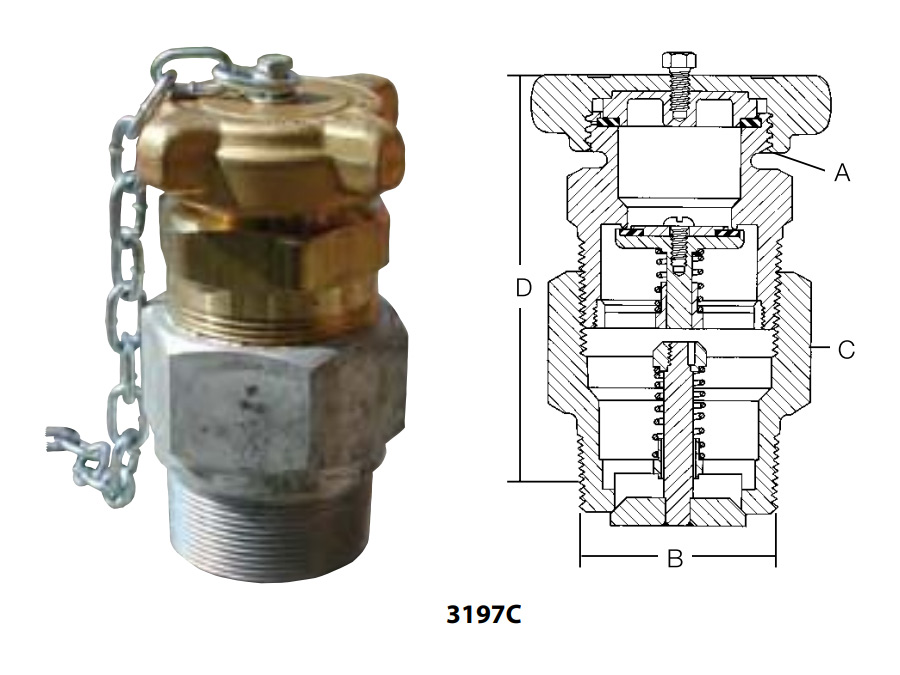 Наполнительные клапаны RegO с двойным уплотнением серии 7579S, 6587EC и 3197C для газовозов и резервуаров хранения СУГ