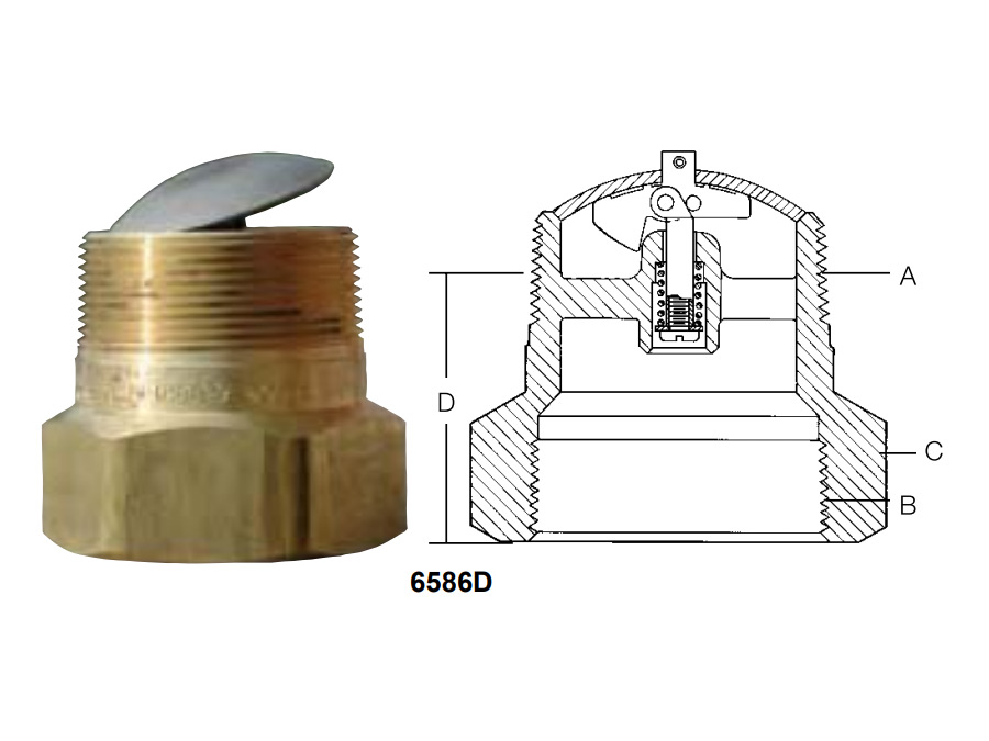 Поворотные обратные клапаны RegO с двойным уплотнением серий 6586D и A6586D для резервуаров и трубопроводов