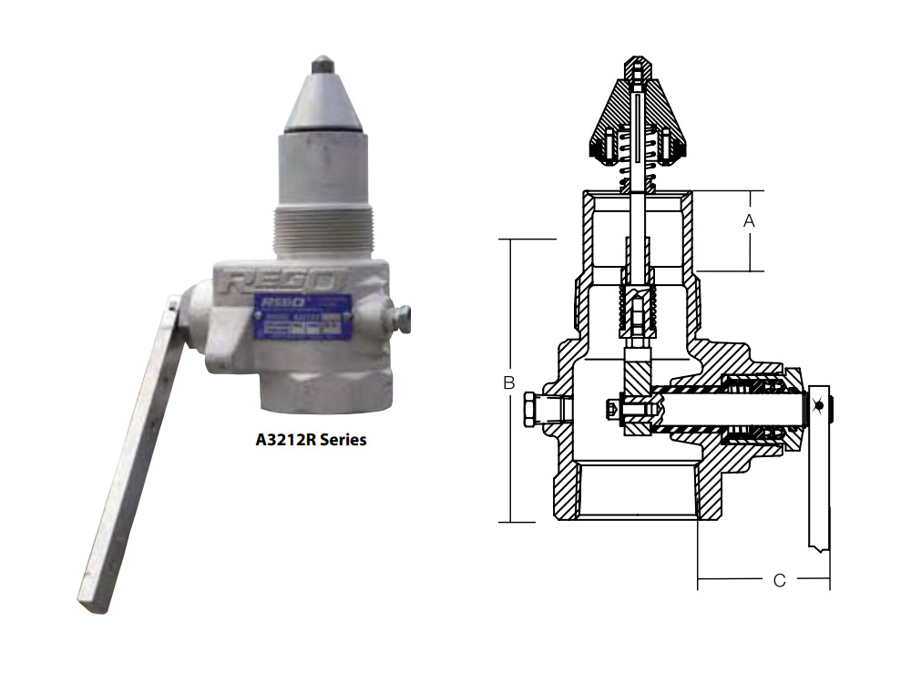 Донные резьбовые клапаны RegO серии А3212 для газовозов, транспортных систем и стационарных емкостей
