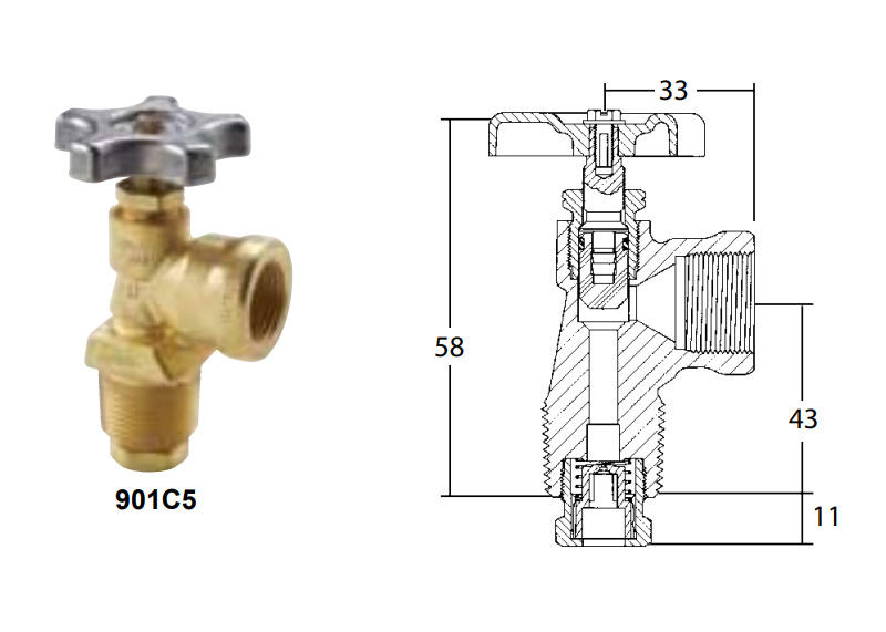 Клапаны RegO для отбора СУГ для резервуаров моторного топлива, соответствующих стандартам ASME серий 901C, 9101H и 9101Y